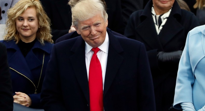 Donald Trump receives applause during his inauguration ceremonies to be sworn in as the 45th president of the United States at the U.S. Capitol in Washington, U.S., January 20, 2017.