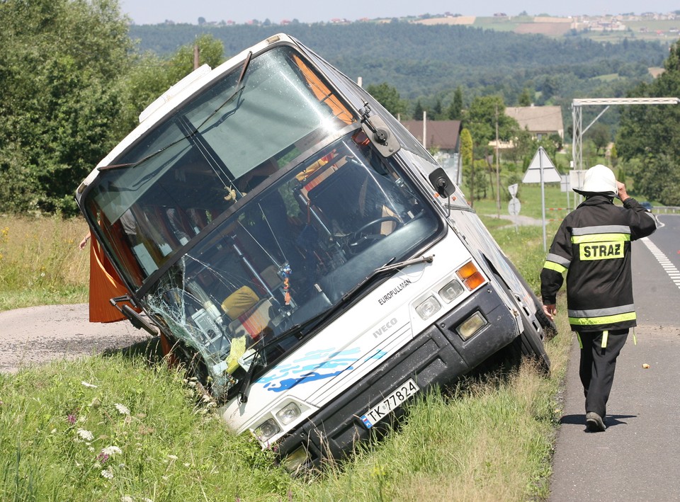 GŁOGOCZÓW DZIECI AUTOKAR WYPADEK