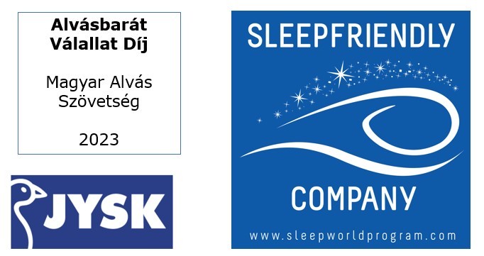 Tudtad, hogy a JYSK elnyerte az Alvásbarát Válallat Díjat?
