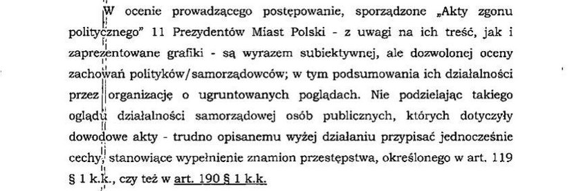 Szokujące szczegóły postanowienia o umorzeniu śledztwa ws. aktu zgonu Adamowicza