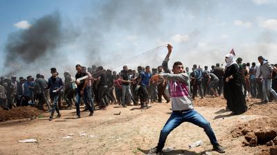 Protest at Gaza-Israeli border