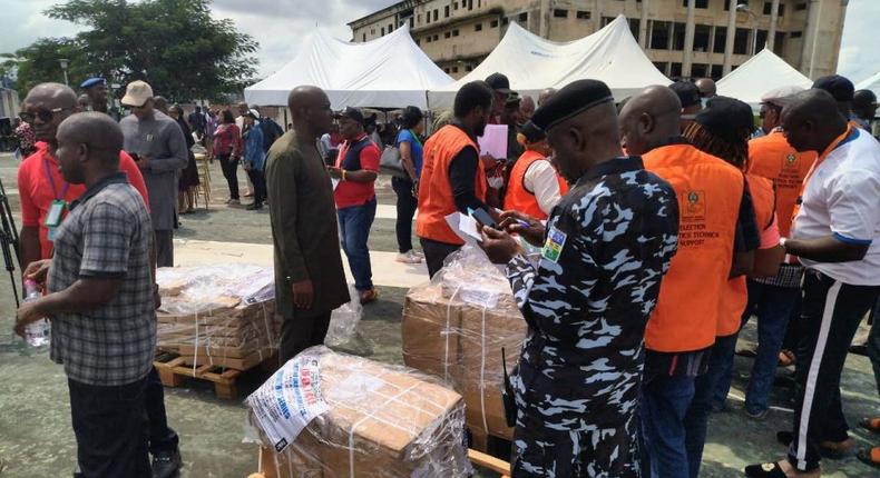 INEC has begun the distribution of sensitive materials in Imo State. [Punch]
