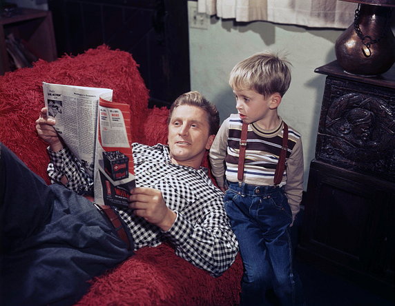 Kirk Douglas z 5-letnim Michaelem, 1949 r.