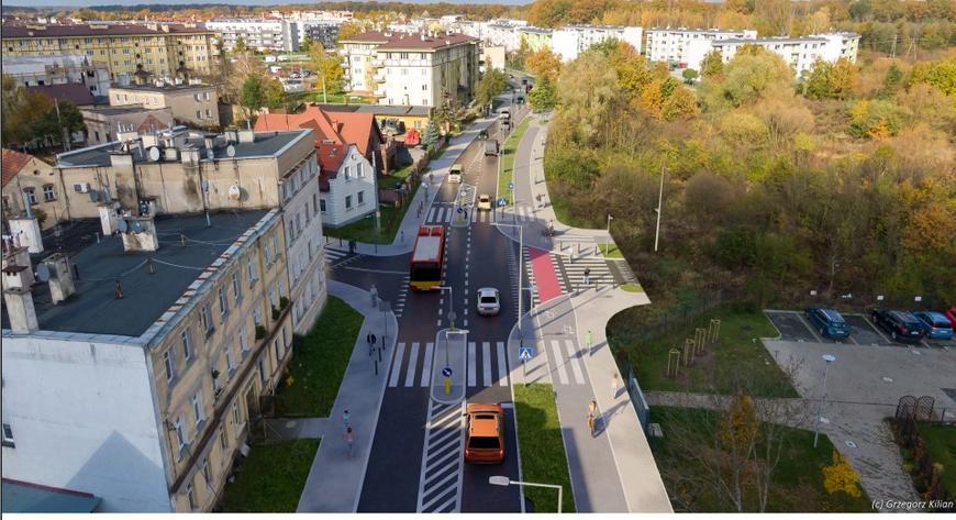 Tak ma wyglądać po przebudowie pierwszy fragment ulicy Dolnobrzeskiej na wrocławskiej Leśnicy