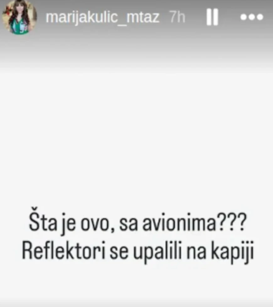 Marija Kulić, objava na Instagramu