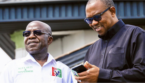 Abia State governor-elect, Alex Otti and Labour Party presidential candidate, Peter Obi.