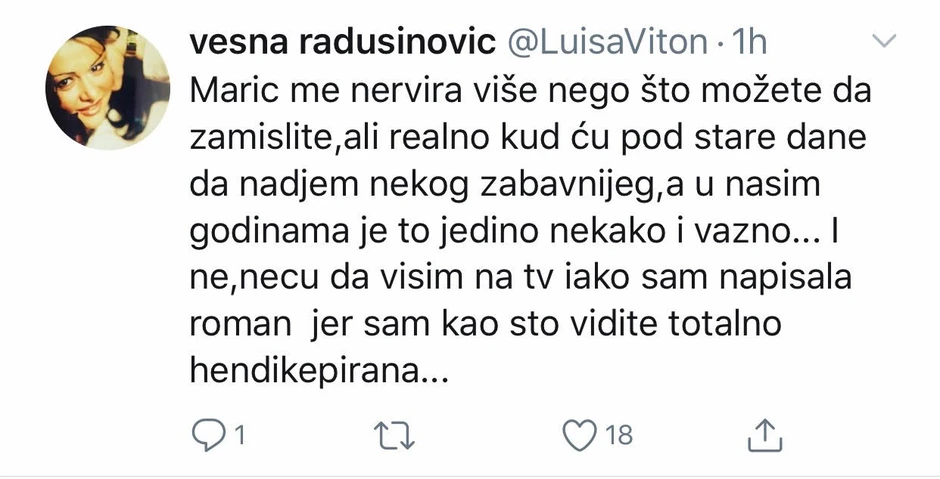 Vesna Radusinović objava