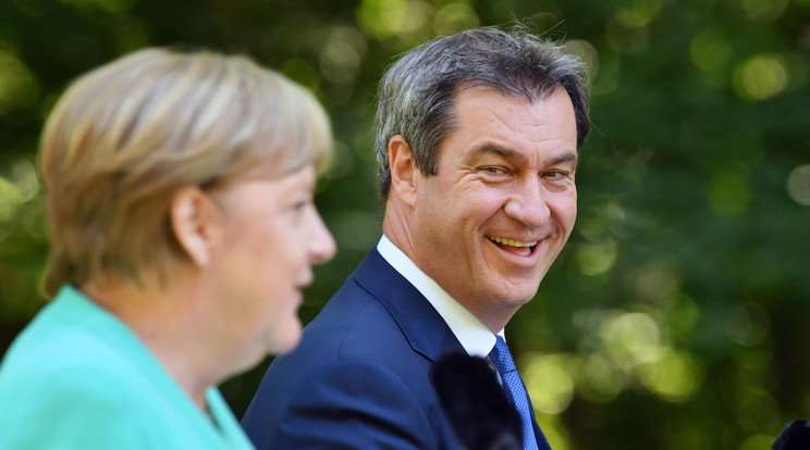 Markus Söder (CSU) bajor miniszterelnök a legnépszerűbb jobboldali politikus, nem kizárt, hogy ő lép Merkel örökébe / Fotó: MTI-EPA