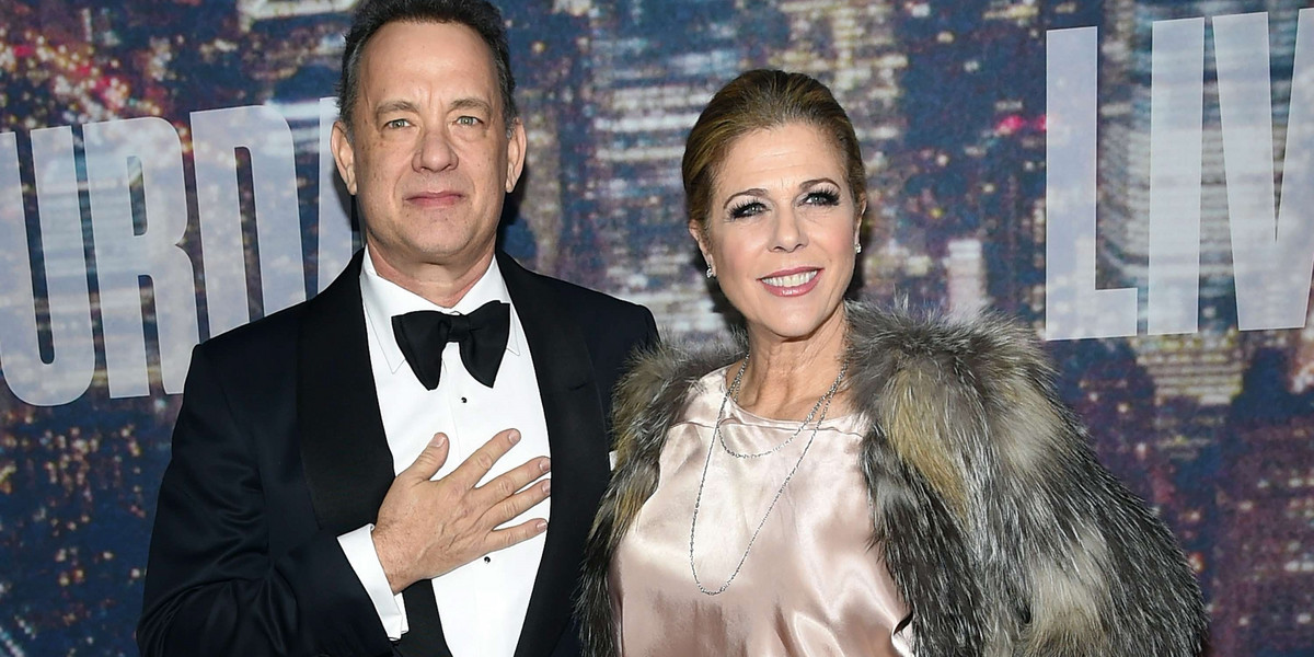 Tom Hanks z żoną Rita Wilson