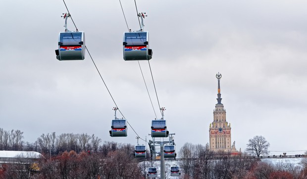 Moskva, žičara, gondole