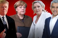 Donald Trump Angela Merkel Marine Le Pen Sadiq Khan polityka populizm populiści