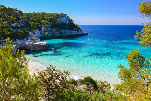 Plaża, Cala Mitjaneta, Minorka, Hiszpania