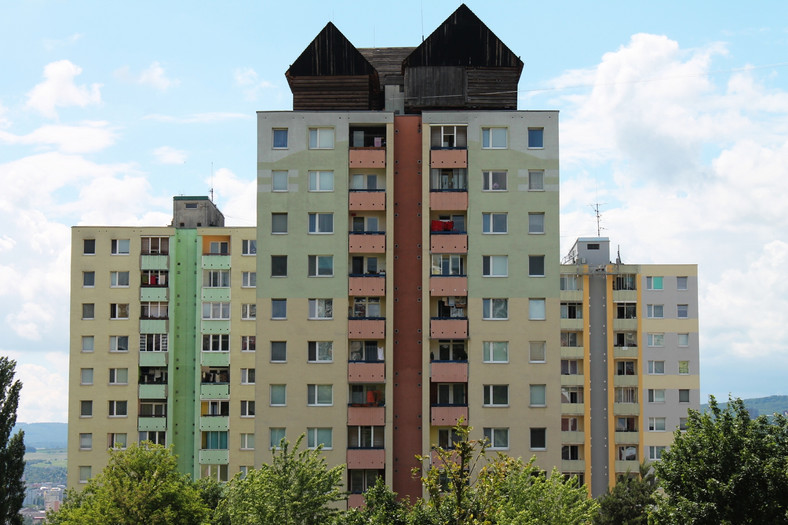 Pomnik Architektury Ludowej powstał na jednym z wieżowców w Koszycach