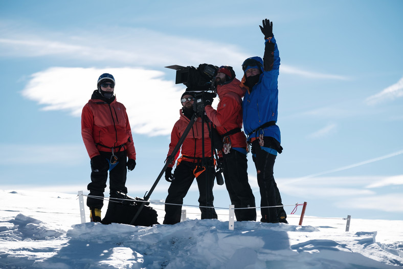 Ekipa filmowa podczas kręcenia "Broad Peak"