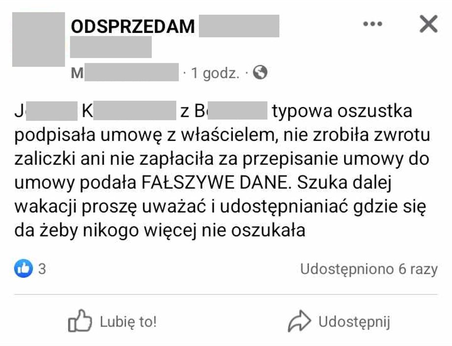 Oszuści są aktywni na grupach, w których wystawiane są ogłoszenia z wycieczkami.