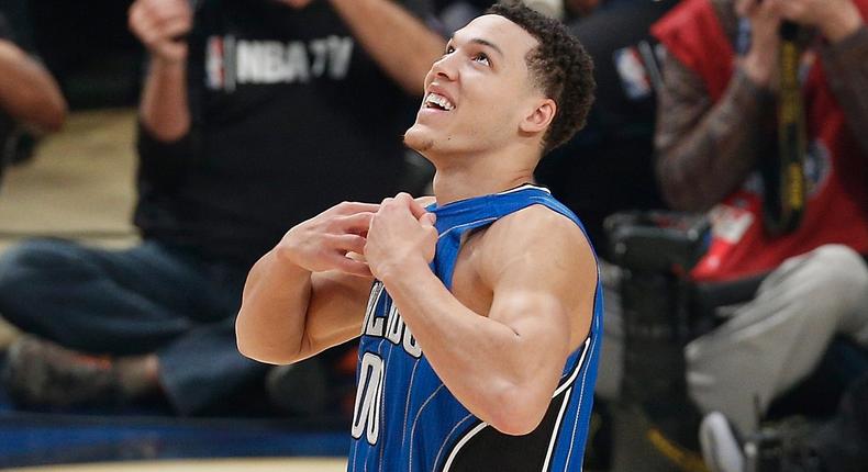 Aaron Gordon was eliminated from the dunk contest after two rounds.