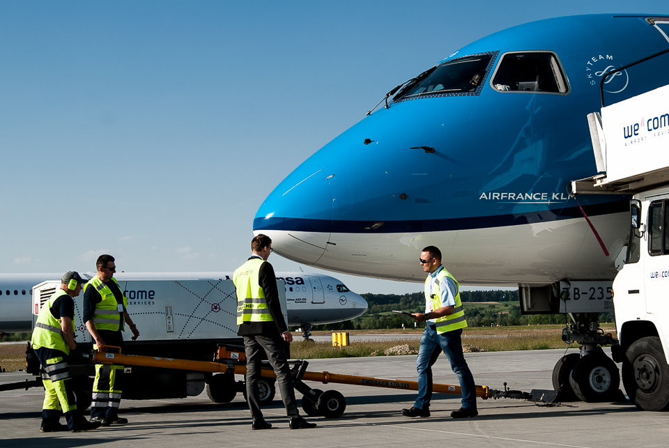 Otwarcie trasy Kraków-Amsterdam - KLM wylądował w Krakowie
