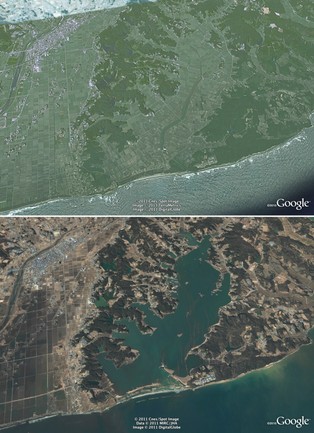 Japonia przed i po trzęsieniu ziemi oraz tsunami (ZDJĘCIA)