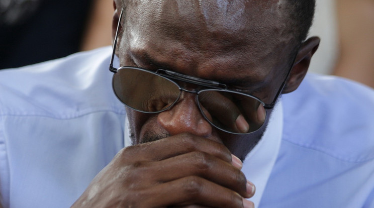 Usain Bolt a könnyeivel küszködött barátja temetésén/Fotó: Profimedia-Reddot