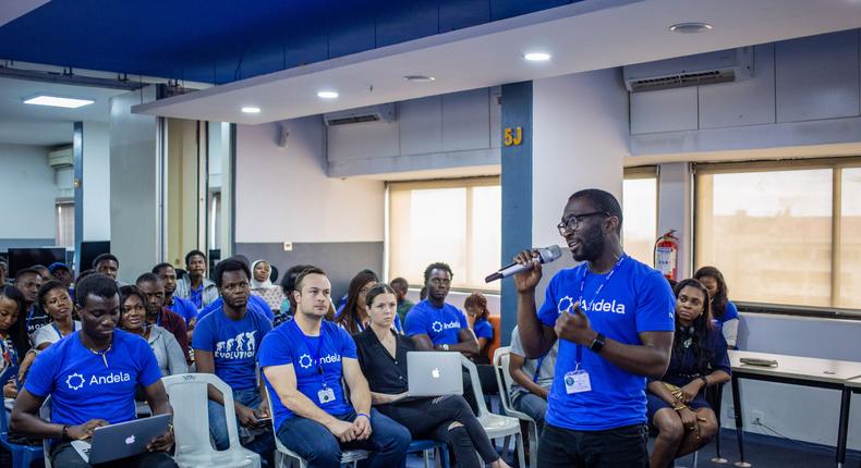  Seni Sulyman speaking to Andela staff