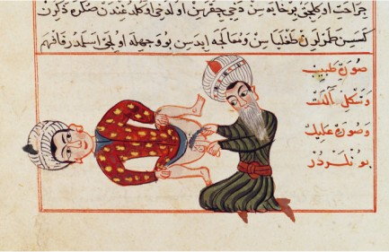 Zabieg kastracji na XV-wiecznej ilustracji