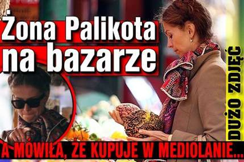 Żona Palikota na bazarku! A mówiła, że robi zakupy w Mediolanie! FOTY