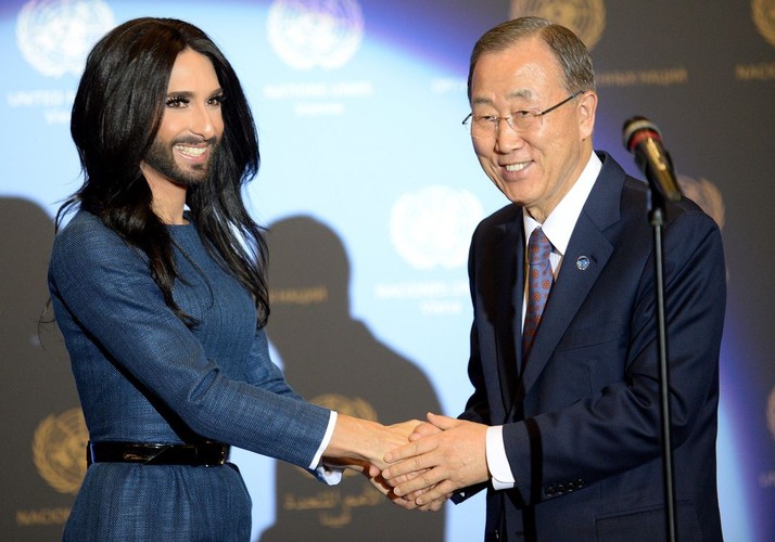 Conchita Wurst gościem Ban Ki-moona w siedzibie ONZ
