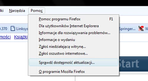 Jeśli nie macie pewności z której wersji Firefoxa korzystacie, zawsze możecie to sprawdzić