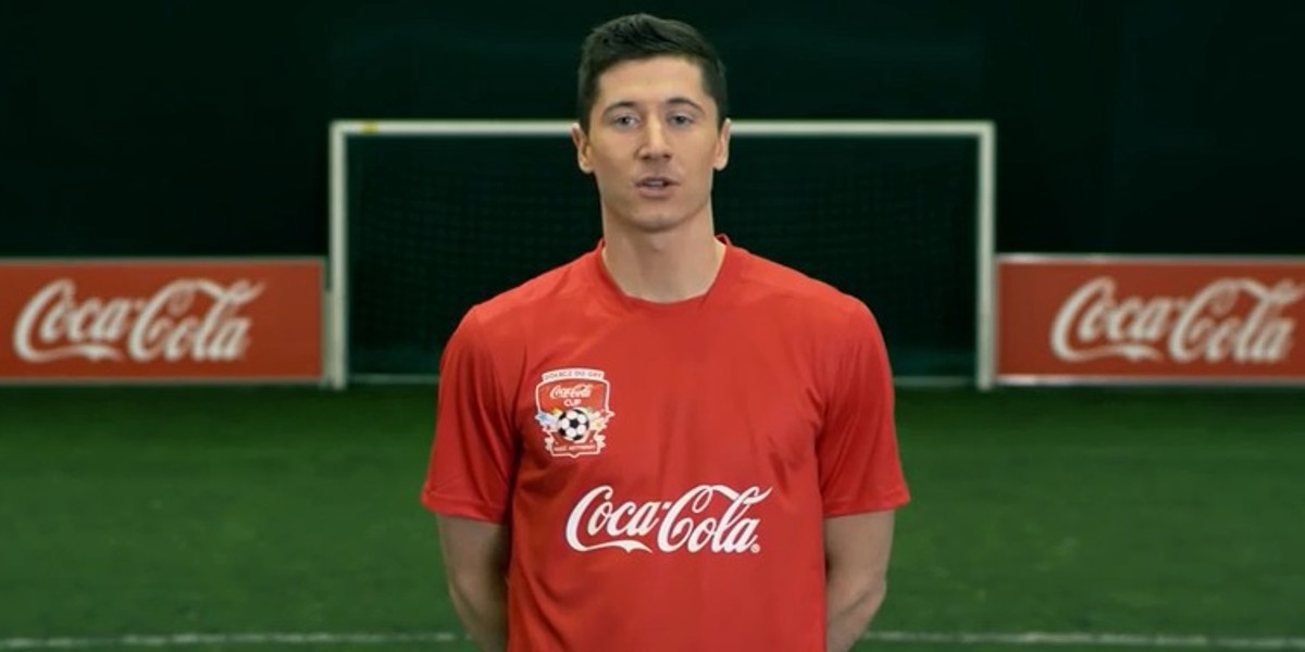 Robert Lewandowski był m.in. twarzą turnieju piłkarskiego dla dzieci Coca-Cola Cup