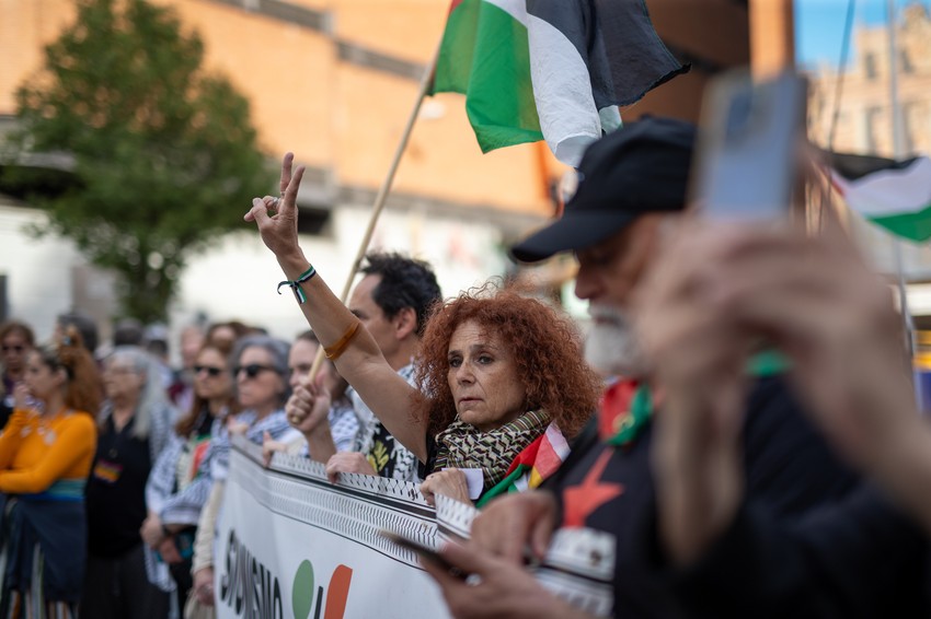 Protest podrške zatočenima na brodu u Madridu