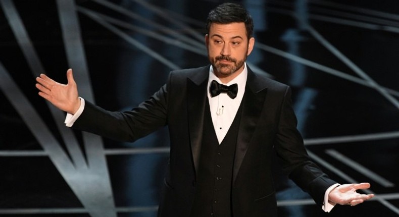 Oscars host Jimmy Kimmel thanked Donald Trump for helping to take the heat off Hollywood and its annual gala