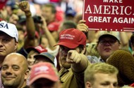 US President Donald J. Trump holds a rally in Southaven, Mississippi