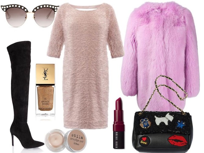 Sukienki na zimę: Torebka– Cristina Effe/cristinaeffe.com, sukienka - Midori Feminine Fashion/midori.pl, buty - Gianmarko/gianmarko.com.pl, dodatki – TK Maxx