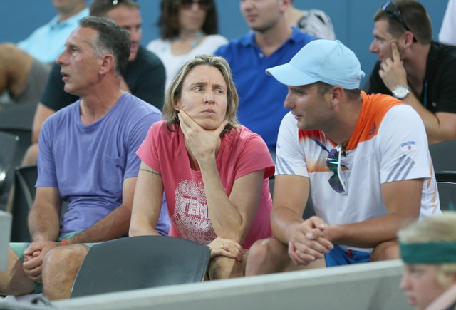 Petar Popović sa roditeljima Andree Petković koju je trenirao, Amirom i Zoranom