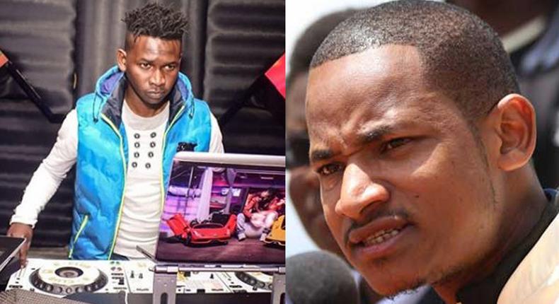 DJ Evolve (L) and Babu Owino (R)