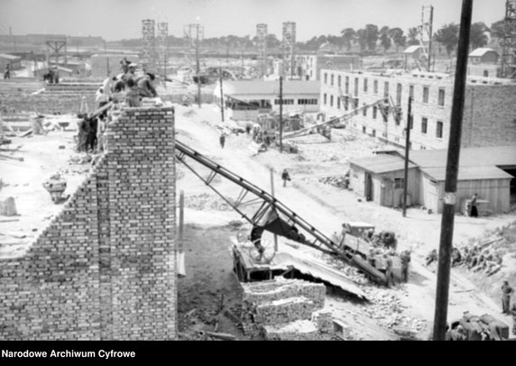 Budowa zakładów przemysłowych i osiedla mieszkaniowego Nowa Huta  - rok 1950