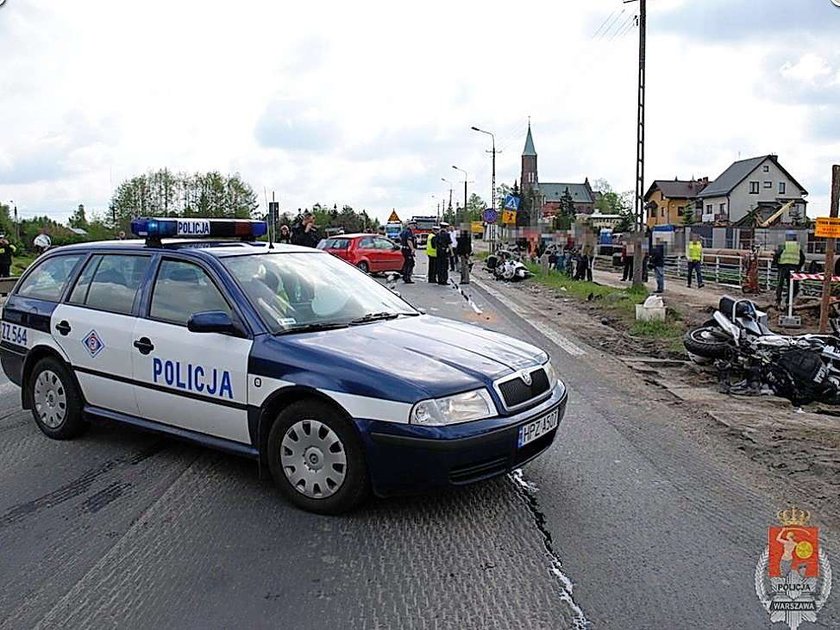 Wjechał w policjantów na motocyklach