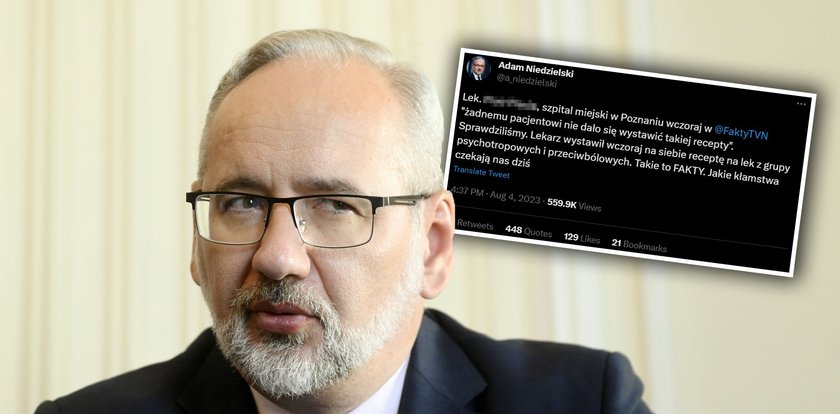 Za to, co minister Niedzielski napisał na Twitterze, mogą grozić trzy lata! Ostra reakcja Naczelnej Izby Lekarskiej