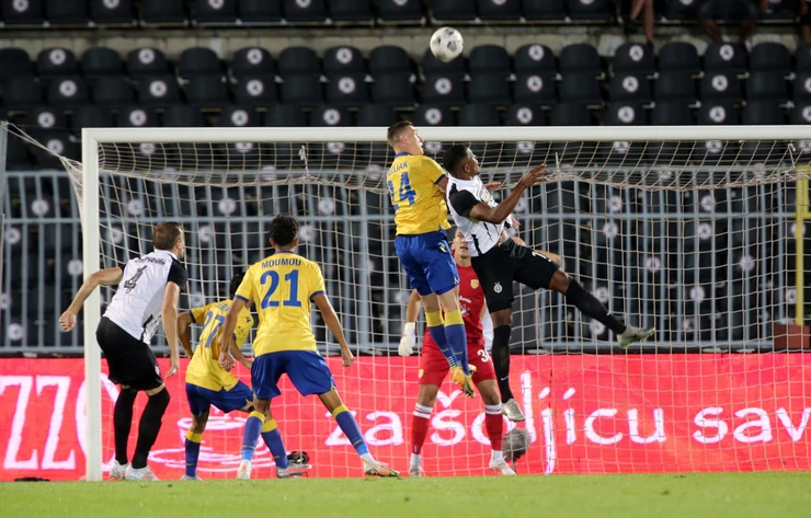 Detalj sa meča FK Partizan - Dunajska Streda