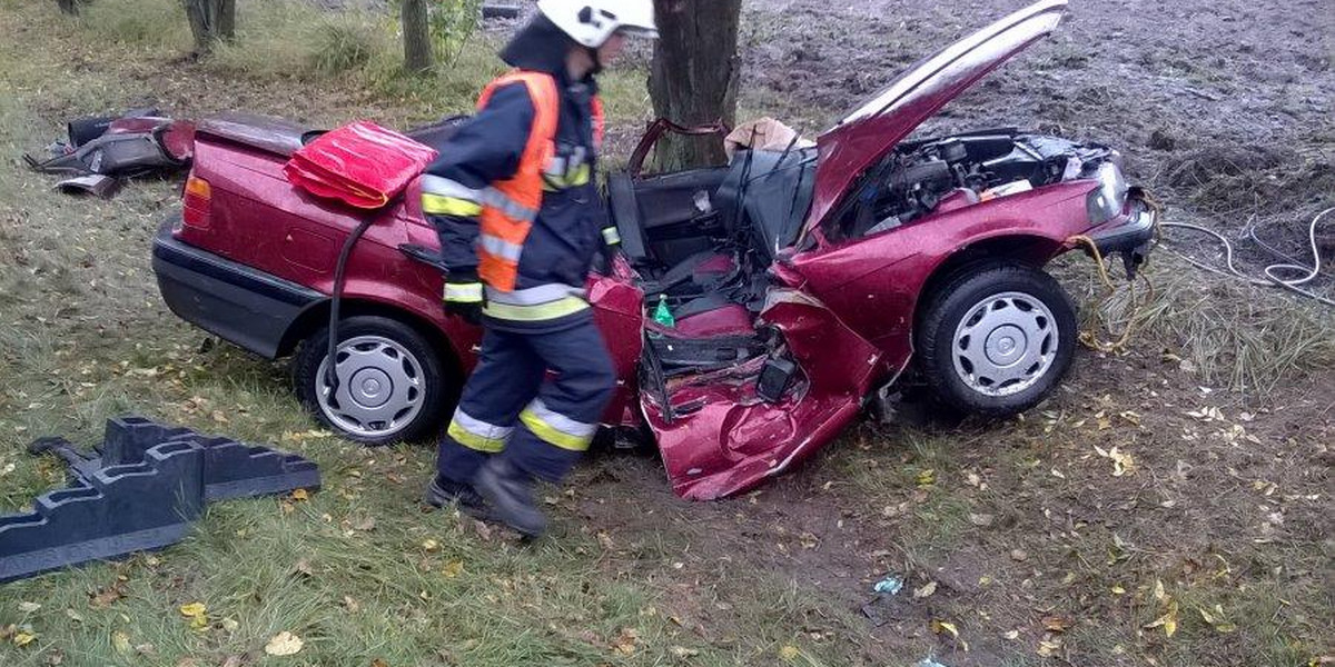 Wypadek w pobliżu miejscowości Lipina