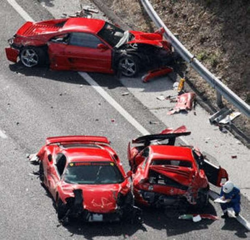 japonia, wypadek, ferrari