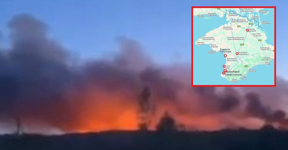 Noc eksplozji na Krymie. Ponad setka dronów uderzyła na bazy Rosjan