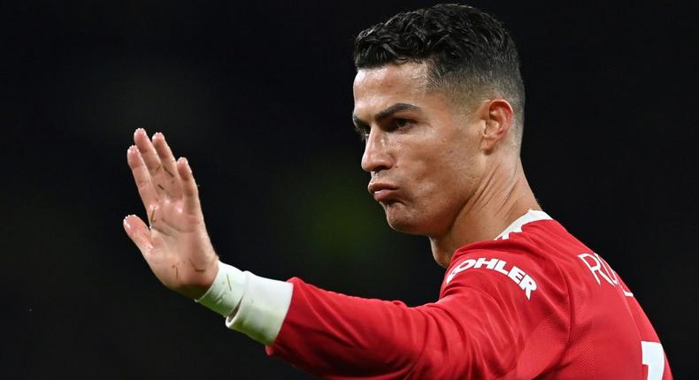 Cristiano Ronaldo's late winner against Atalanta kept Manchester United on course for the Champions League last 16 Creator: Paul ELLIS