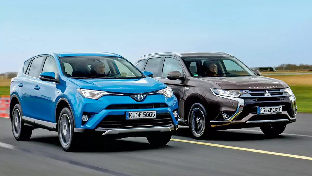 Toyota RAV4 Hybrid kontra Mitsubishi Outlander PHEV - hybrydy z różnych światów