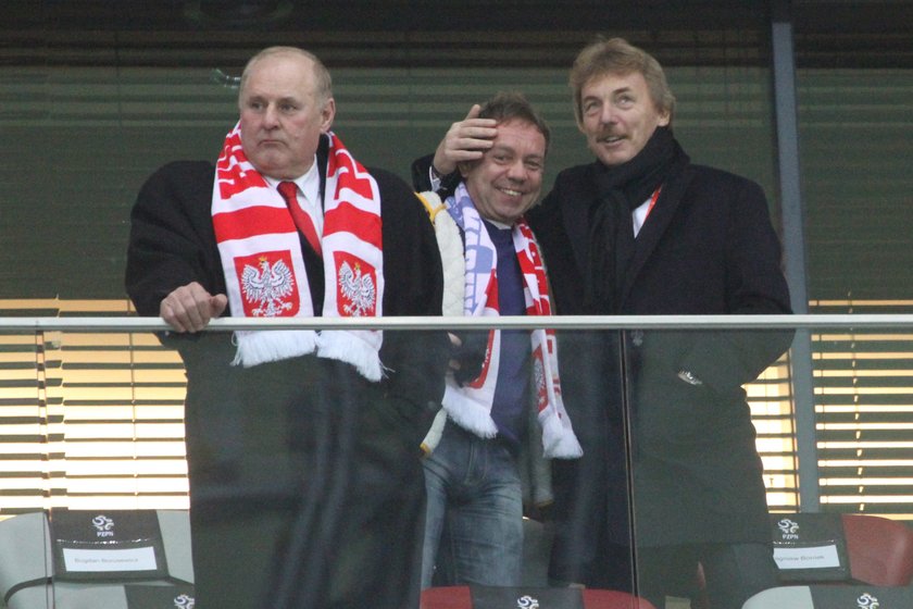 Andrzej Buncol (w środku), Jan Tomaszewski (po lewej) i Zbigniew Boniek (po prawej).