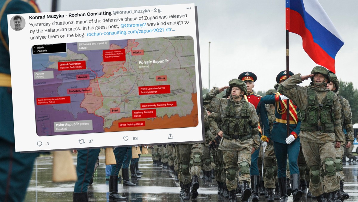 Manewry Zapad-2021. Ta mapa nie pozostawia wątpliwości