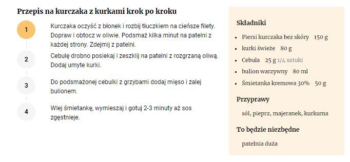 Przepis na kurczaka z kurkami - FajneGotowanie.pl