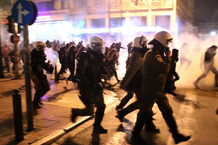 Zamieszki w centrum Aten