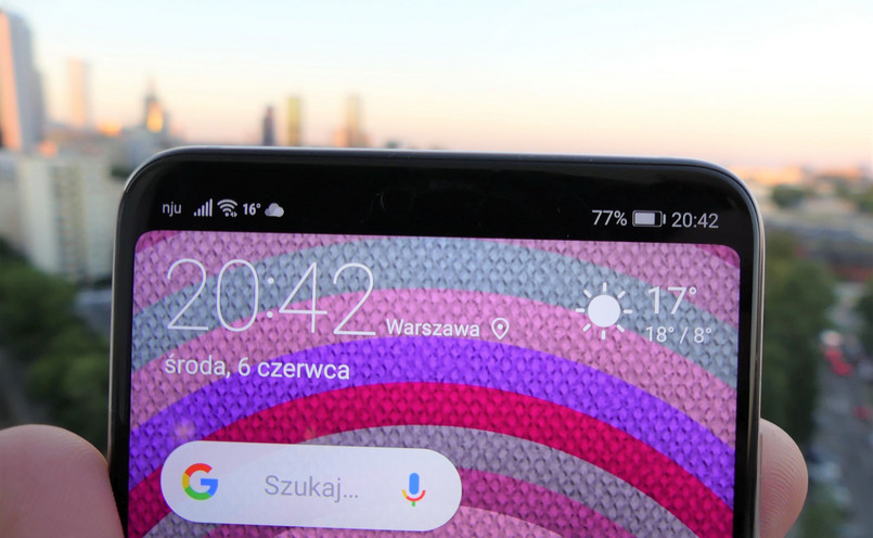 Huawei P20 - ekran z ukrytym notchem