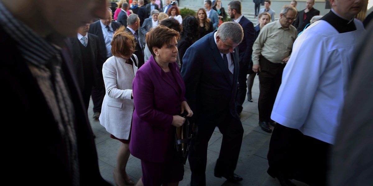 Premier Beata Szydło na święceniach syna